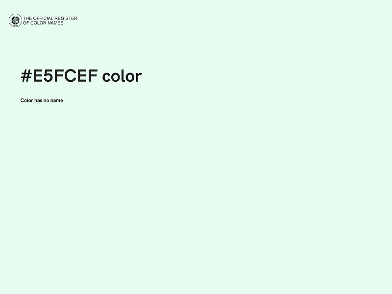 #E5FCEF color image