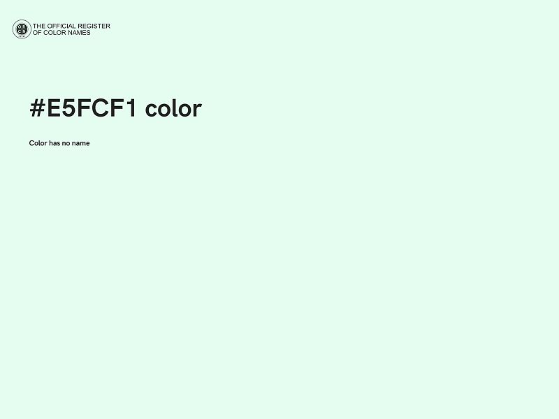 #E5FCF1 color image