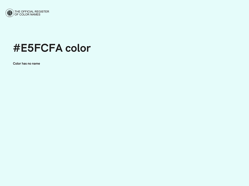 #E5FCFA color image