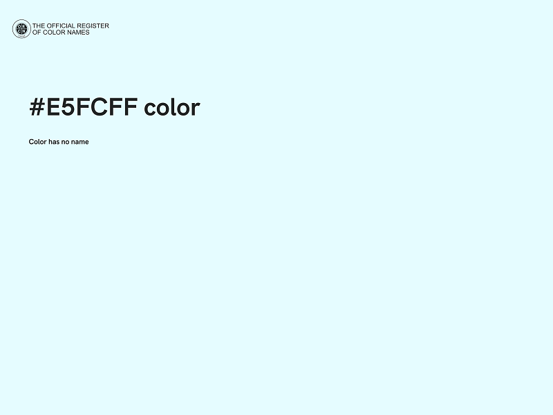 #E5FCFF color image