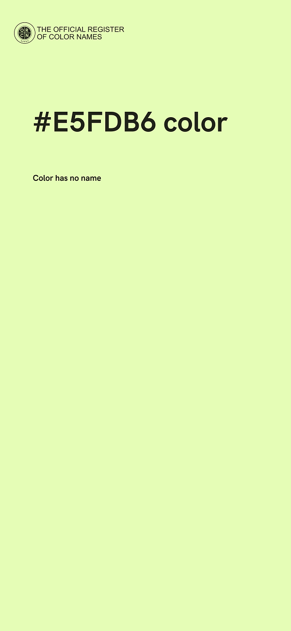 #E5FDB6 color image