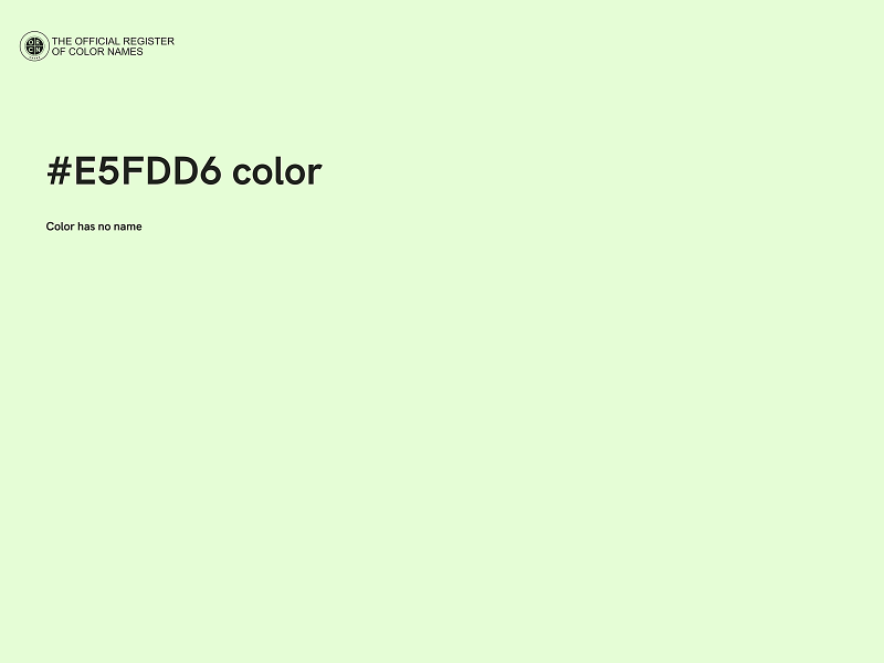 #E5FDD6 color image