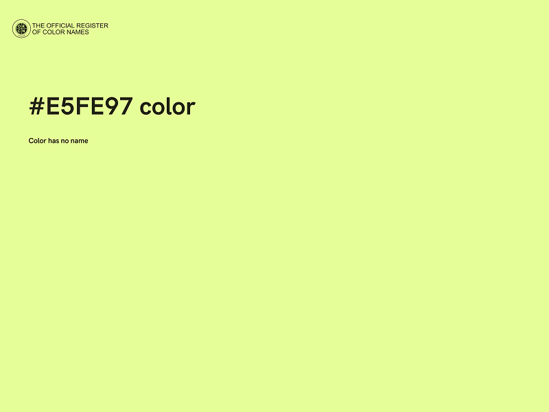 #E5FE97 color image