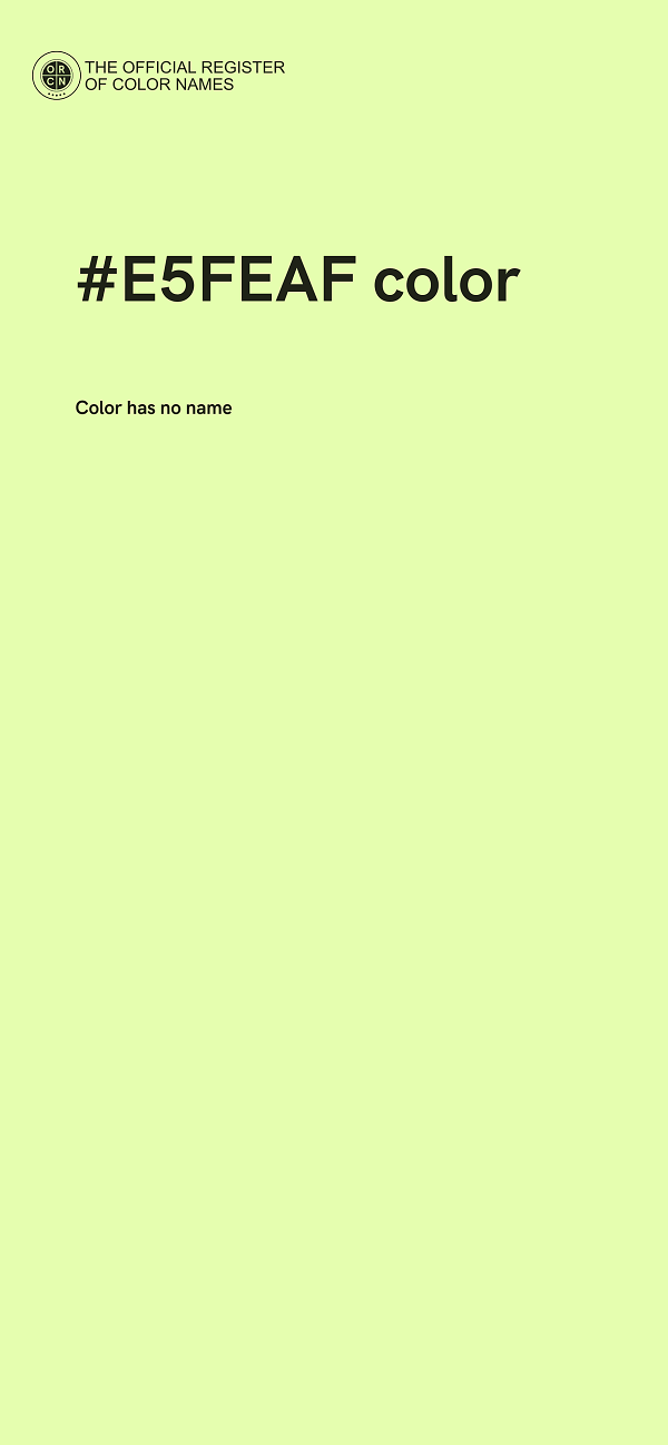 #E5FEAF color image