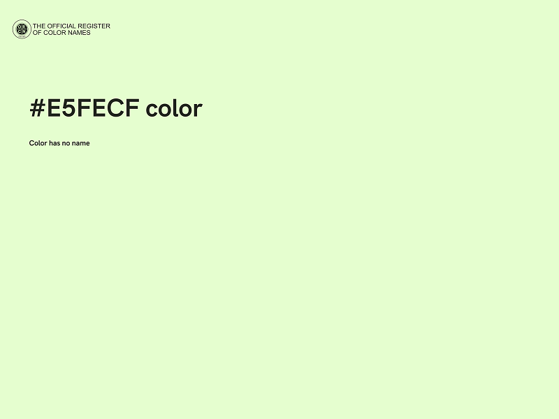 #E5FECF color image