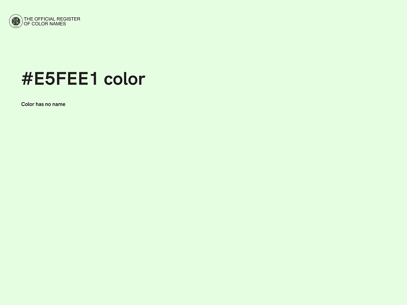 #E5FEE1 color image