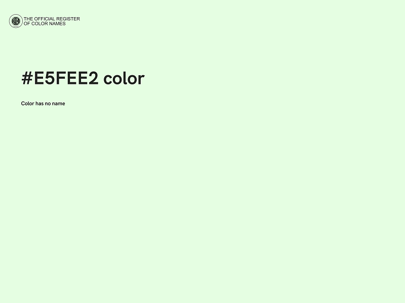 #E5FEE2 color image