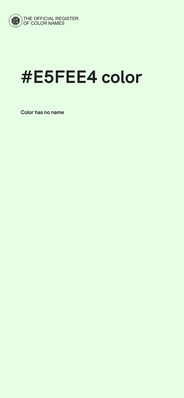 #E5FEE4 color image