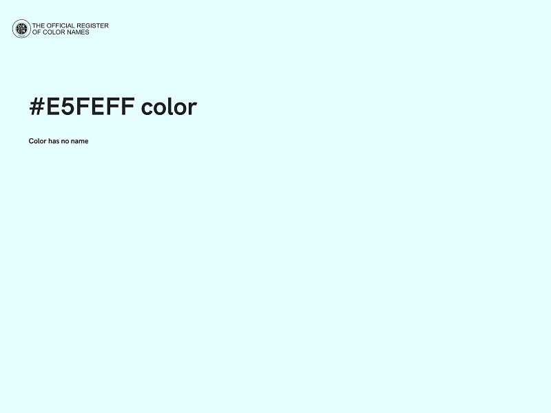 #E5FEFF color image