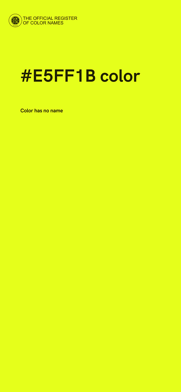 #E5FF1B color image