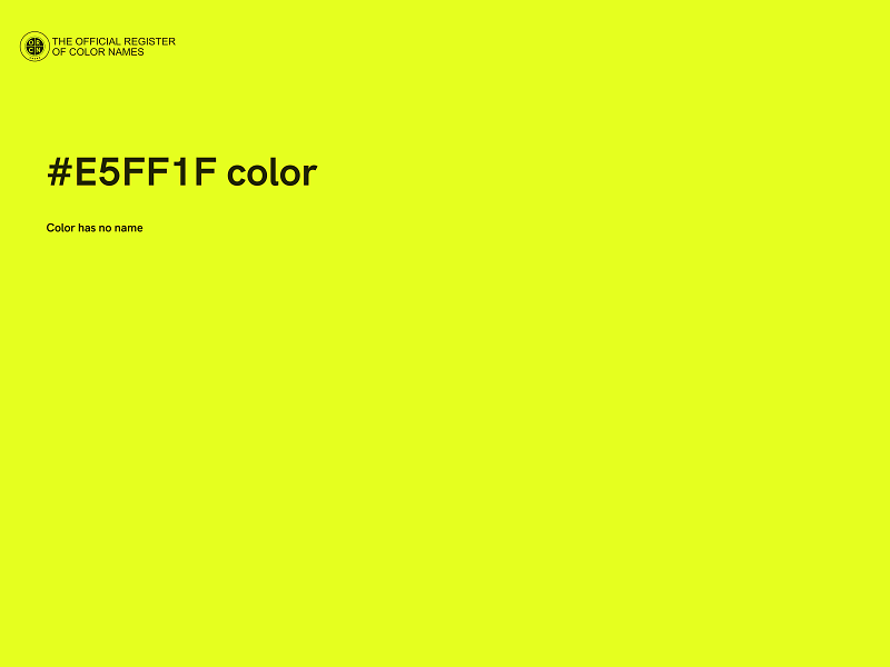 #E5FF1F color image