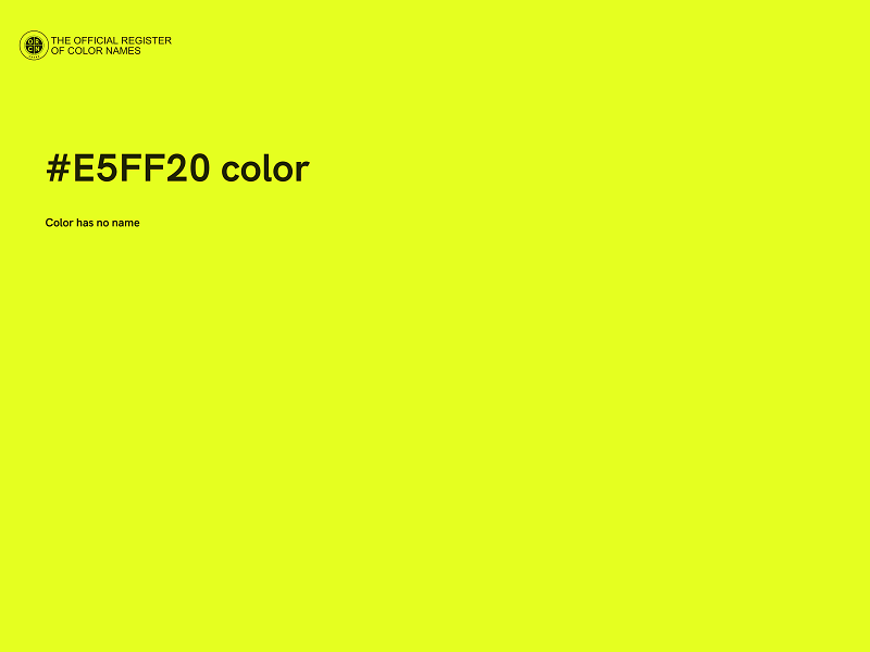 #E5FF20 color image