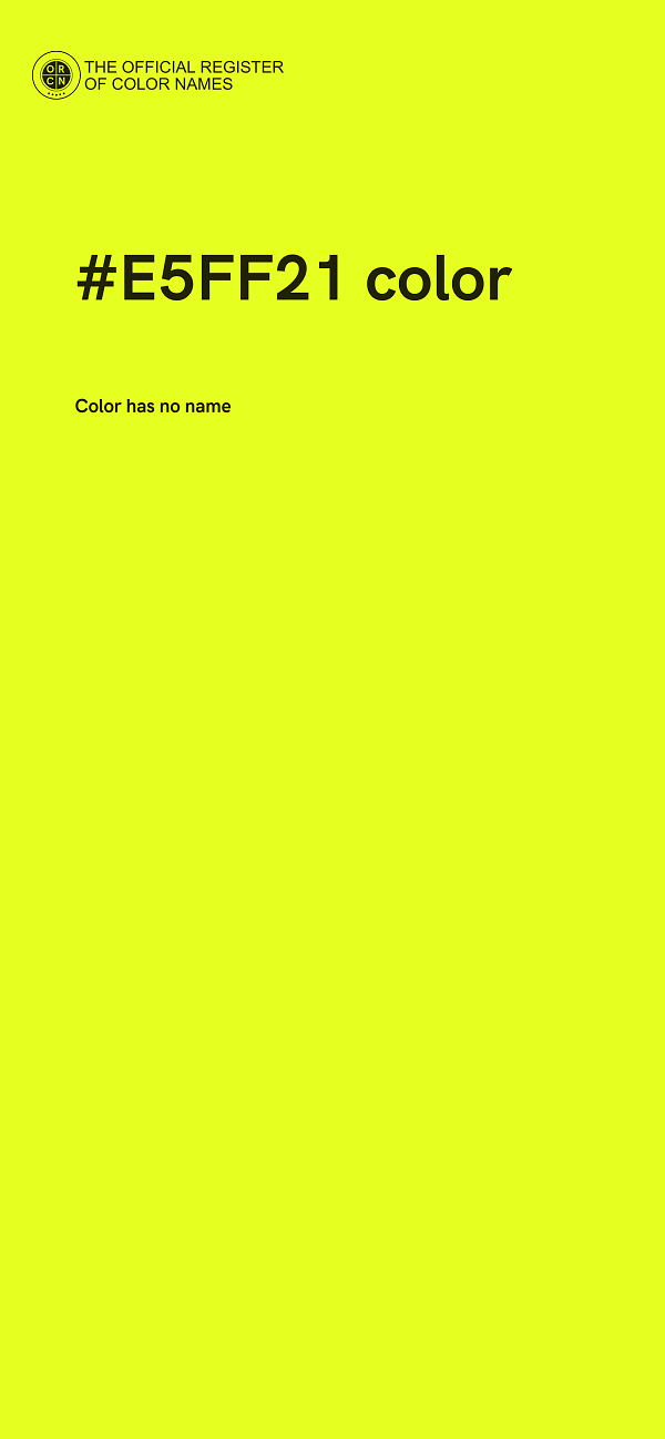 #E5FF21 color image