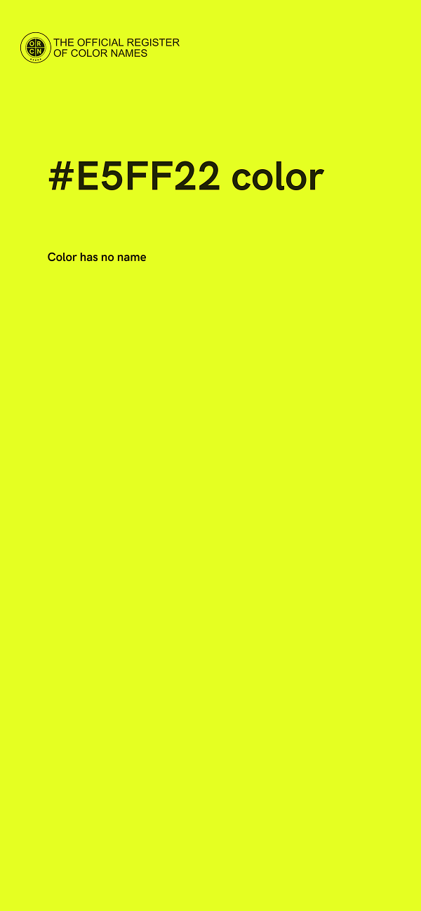 #E5FF22 color image