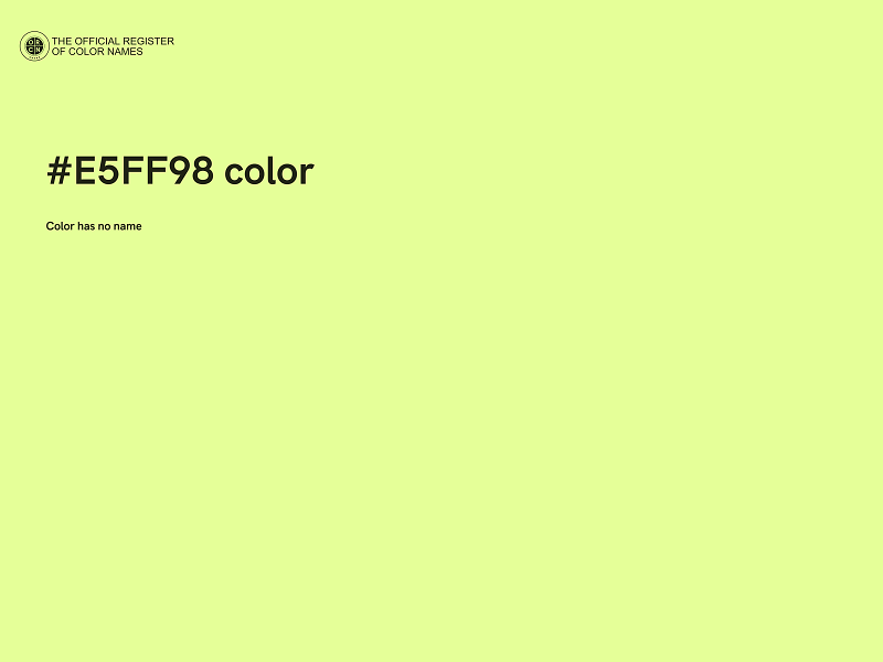 #E5FF98 color image