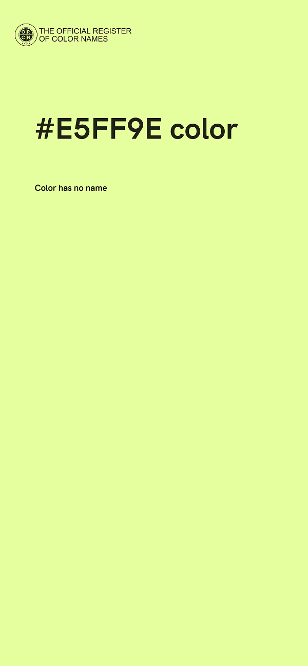 #E5FF9E color image