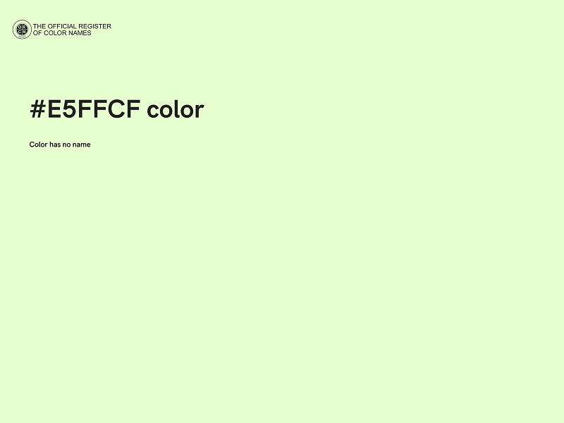 #E5FFCF color image