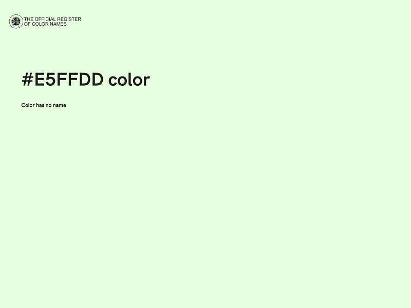 #E5FFDD color image