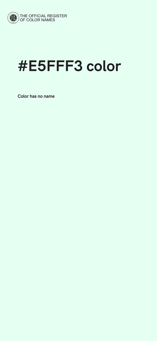 #E5FFF3 color image