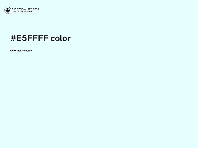 #E5FFFF color image
