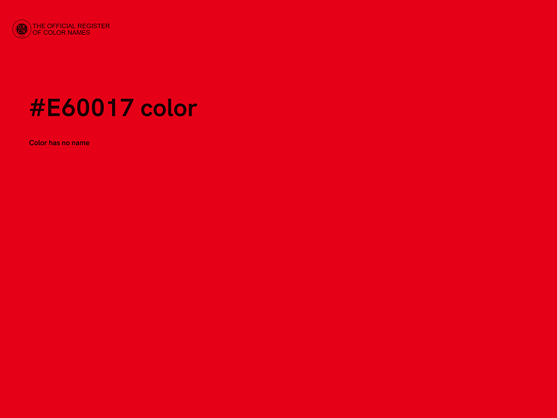 #E60017 color image