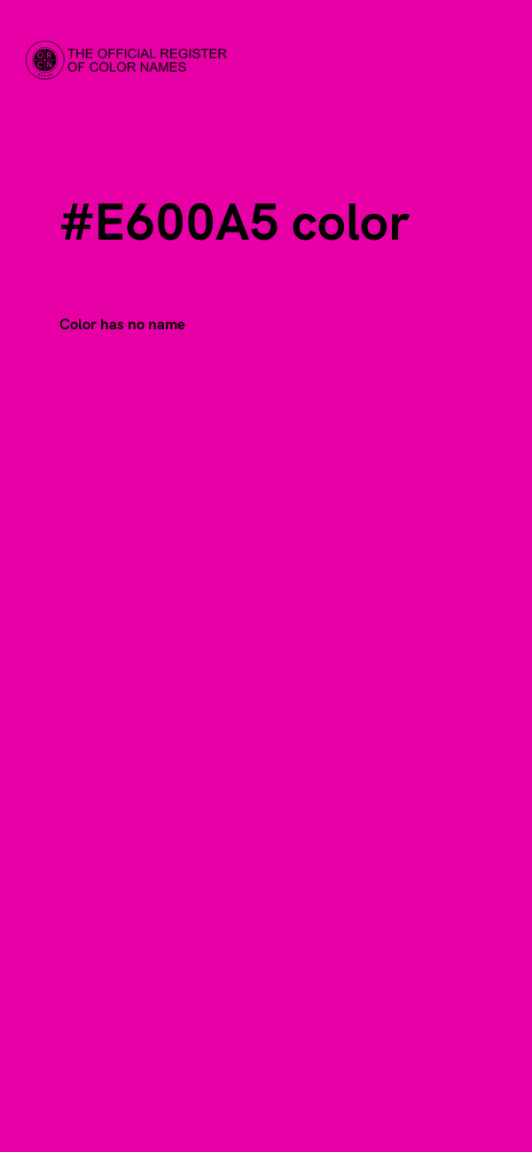 #E600A5 color image