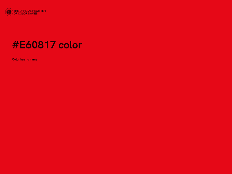 #E60817 color image
