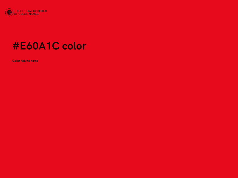 #E60A1C color image