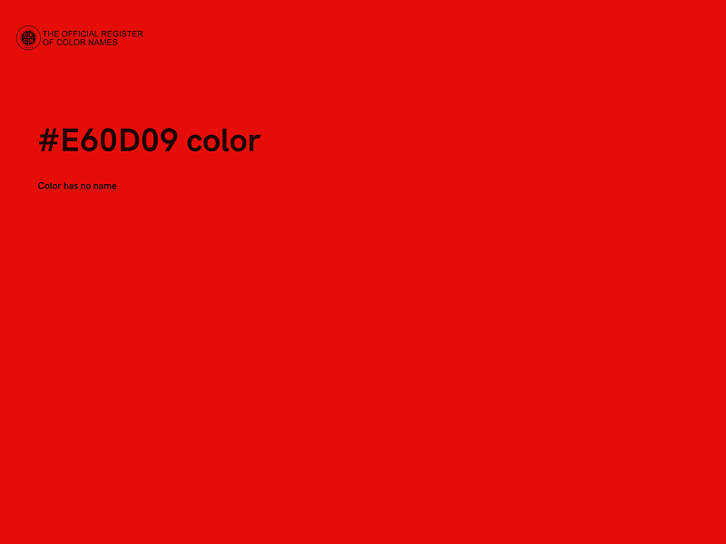 #E60D09 color image