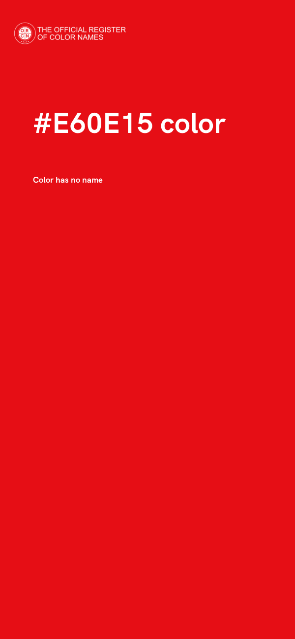 #E60E15 color image