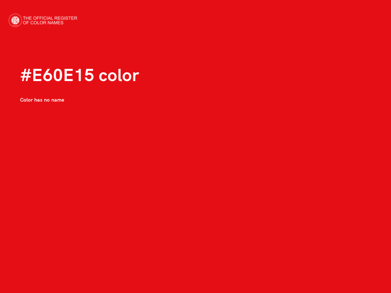 #E60E15 color image