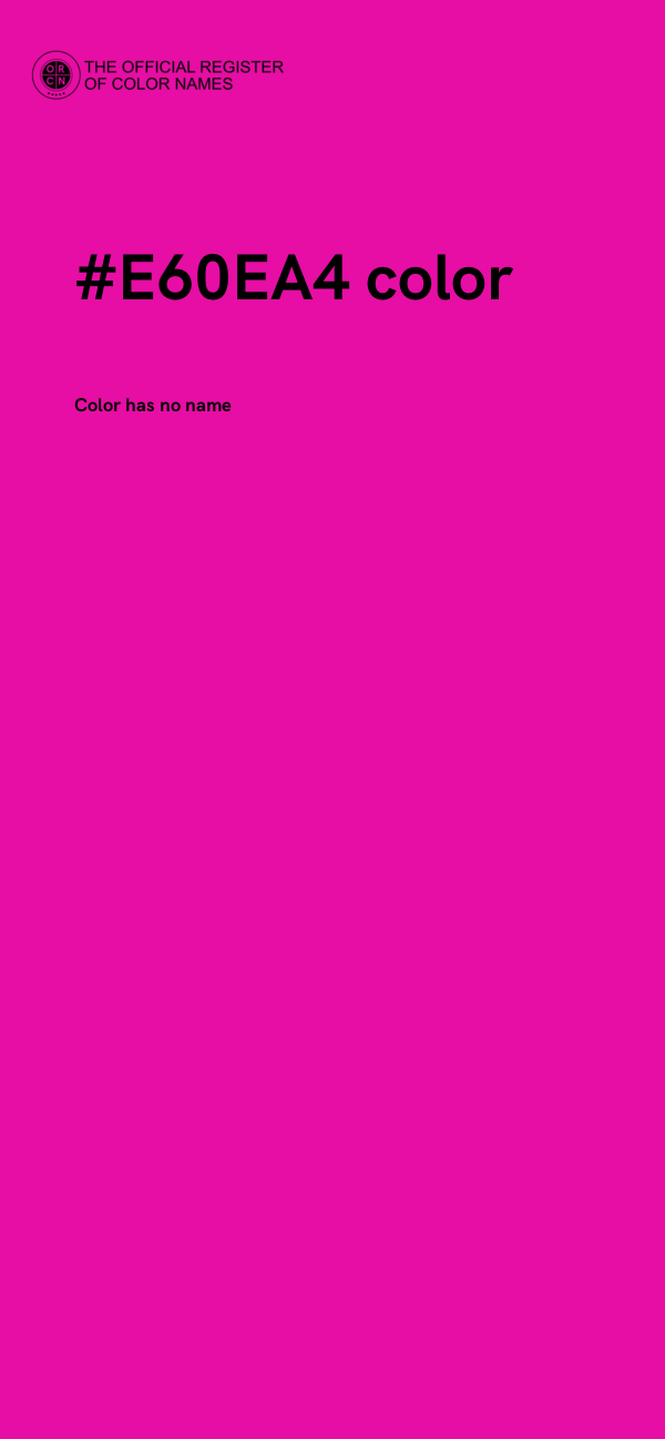 #E60EA4 color image