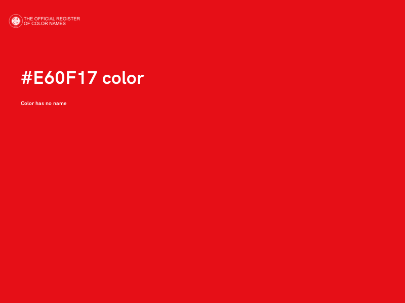 #E60F17 color image