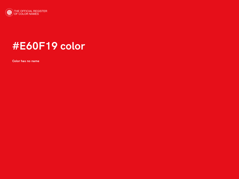 #E60F19 color image
