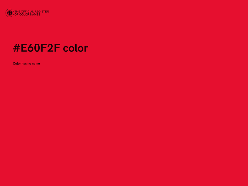 #E60F2F color image