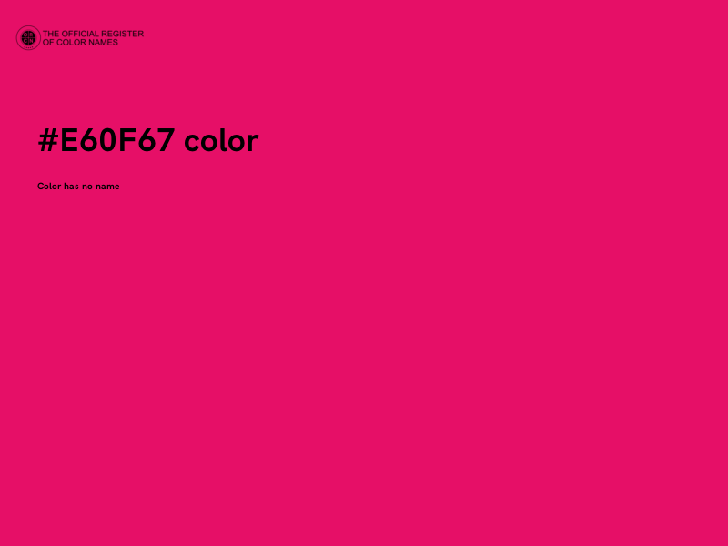 #E60F67 color image