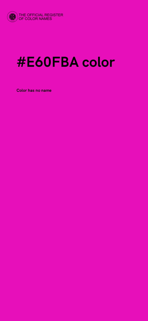 #E60FBA color image