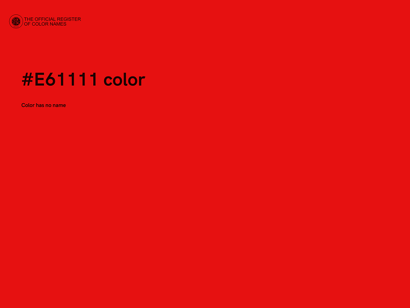 #E61111 color image