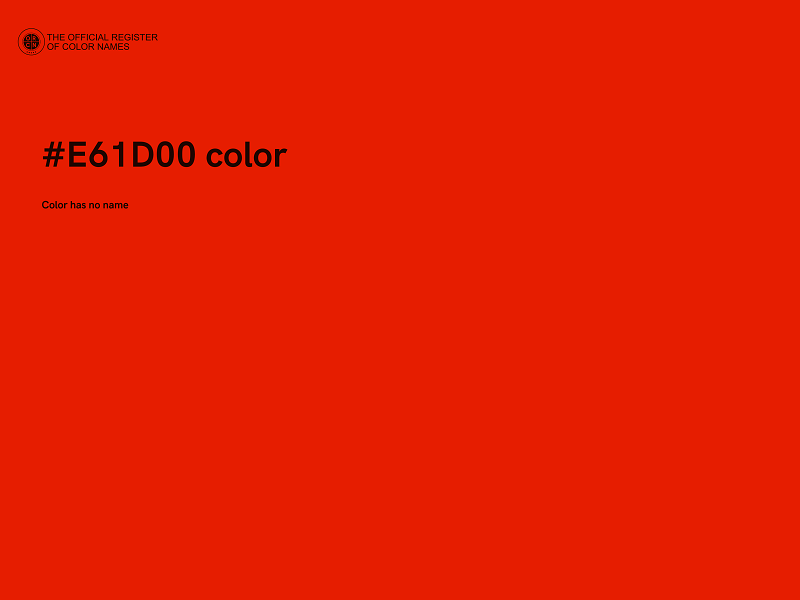 #E61D00 color image