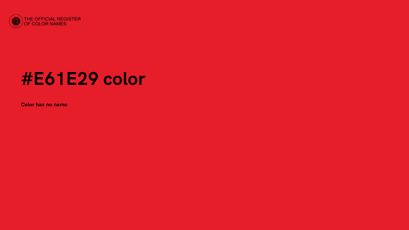 #E61E29 color image