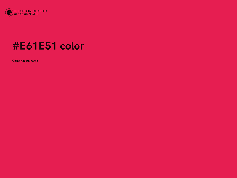 #E61E51 color image