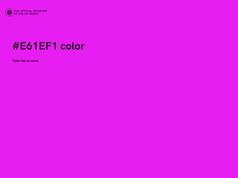 #E61EF1 color image