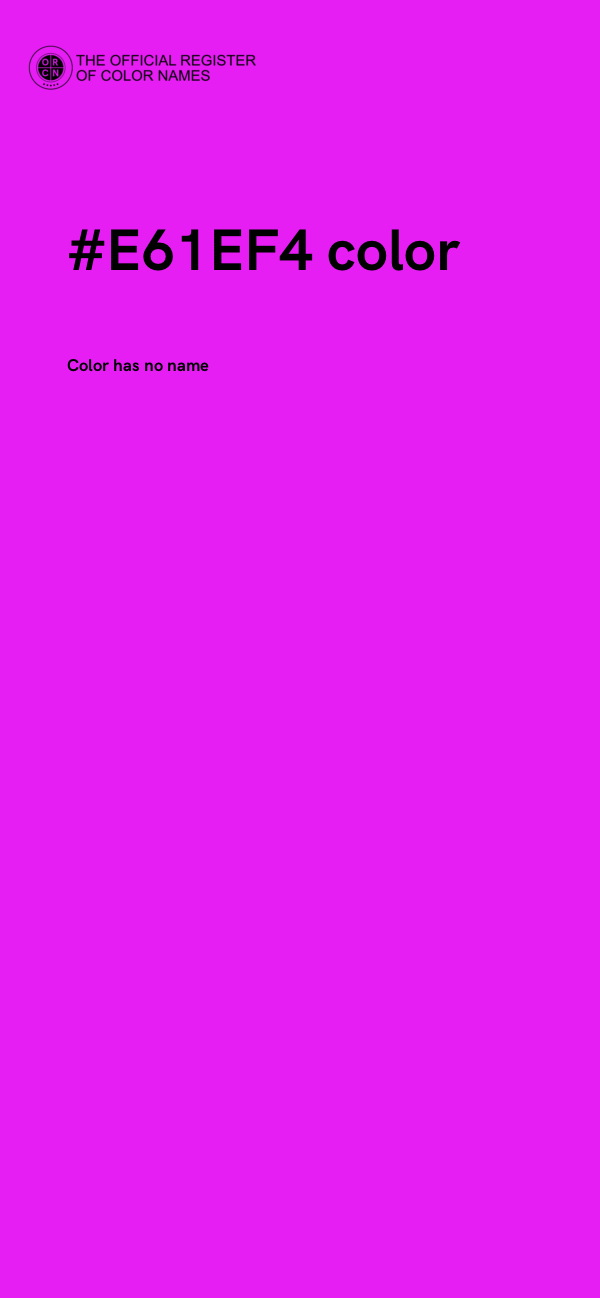 #E61EF4 color image