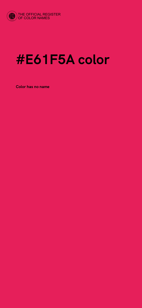 #E61F5A color image
