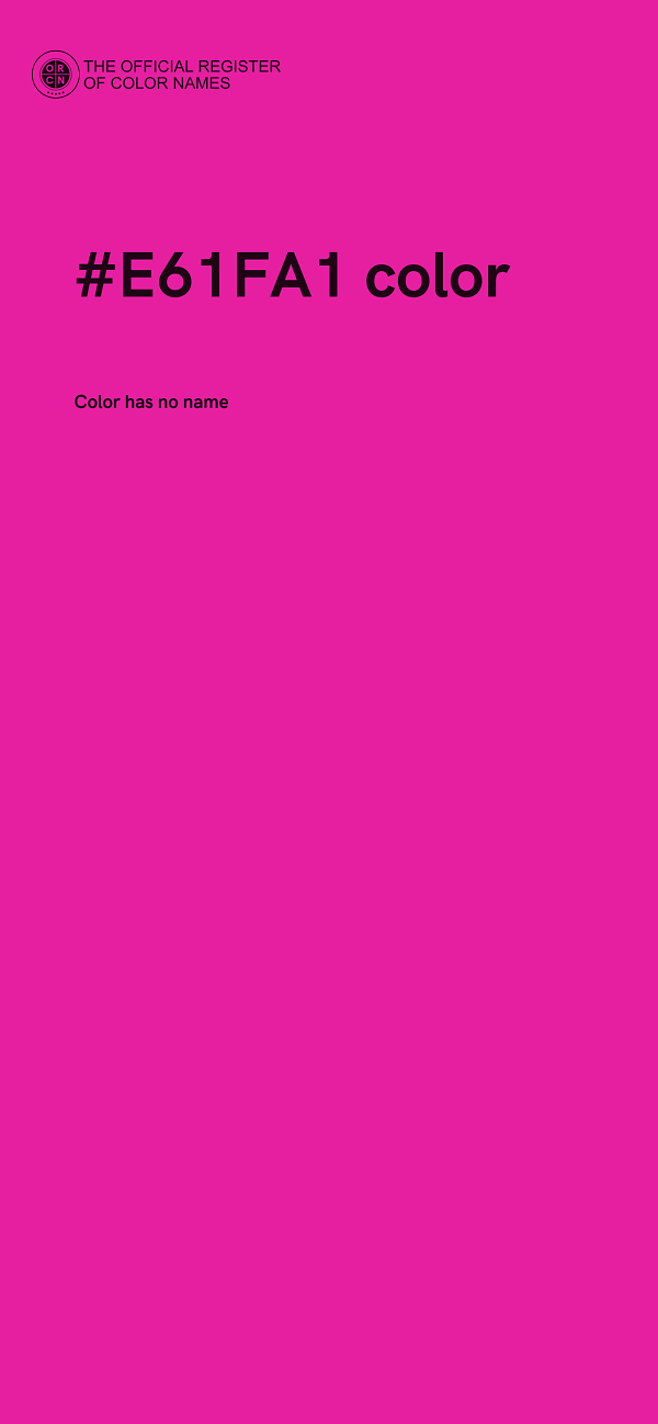 #E61FA1 color image