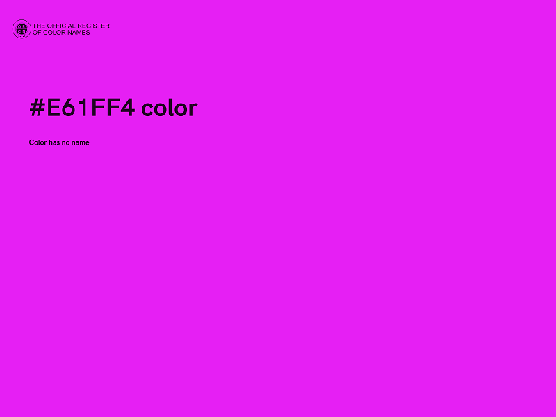 #E61FF4 color image