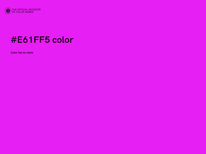 #E61FF5 color image