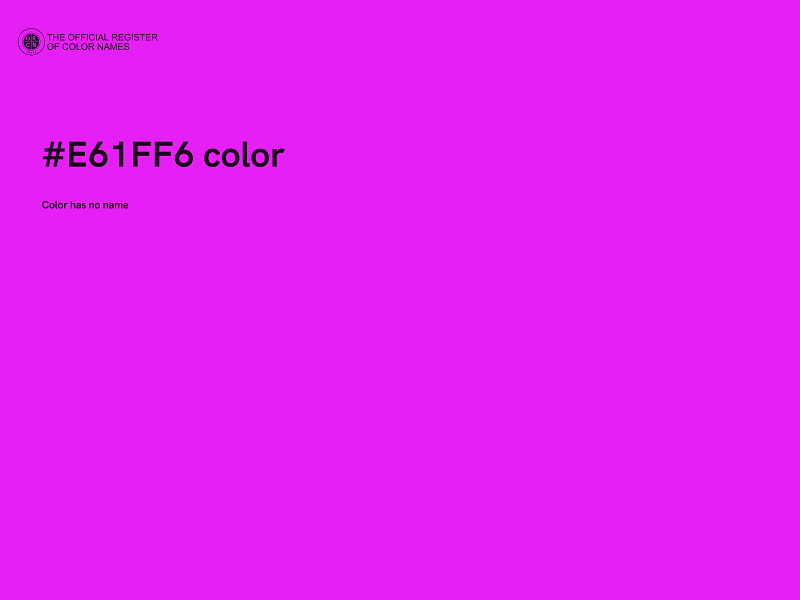 #E61FF6 color image