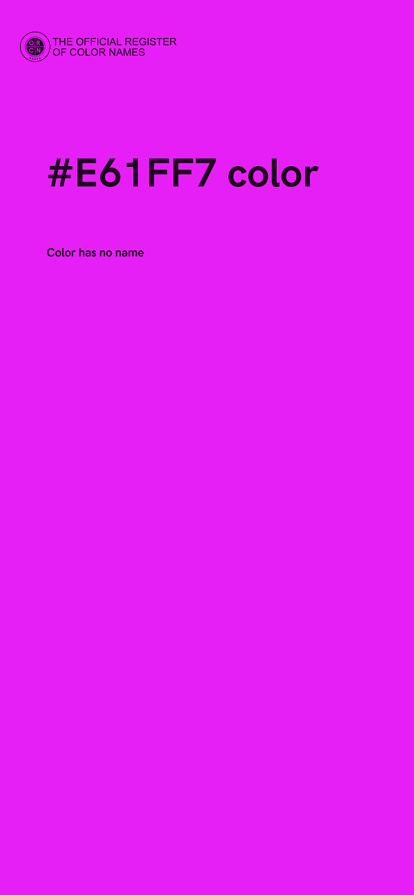 #E61FF7 color image