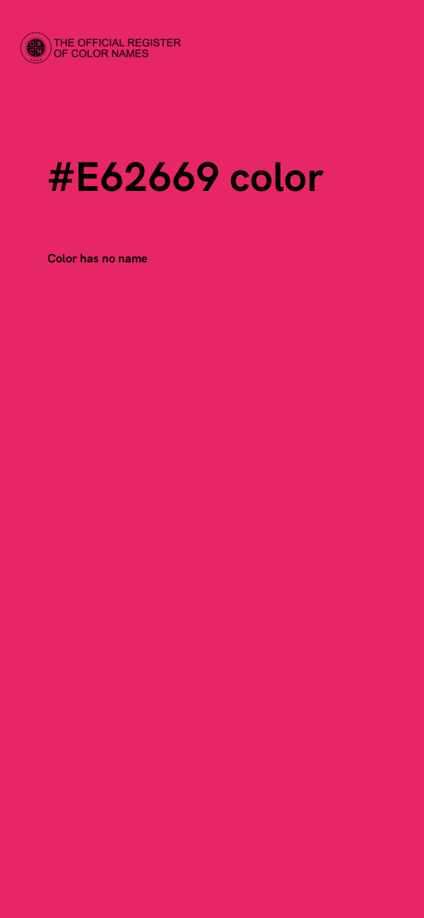 #E62669 color image